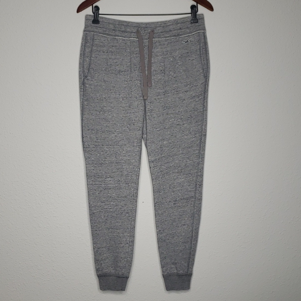 Vintage Hollister Iconic Feel Good Fleece Jogger Pants Size S Preppy Gray Y2K
